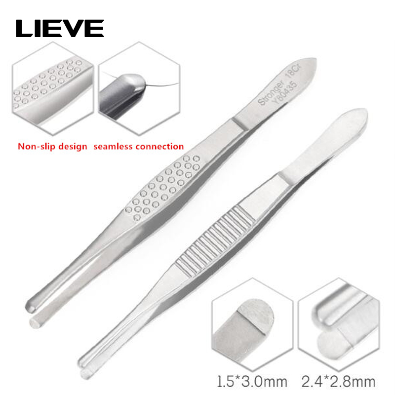 

stainless steel Eyelash curler Ophthalmology ciliary forceps grafting Fake eyelashes Straight round head tweezers