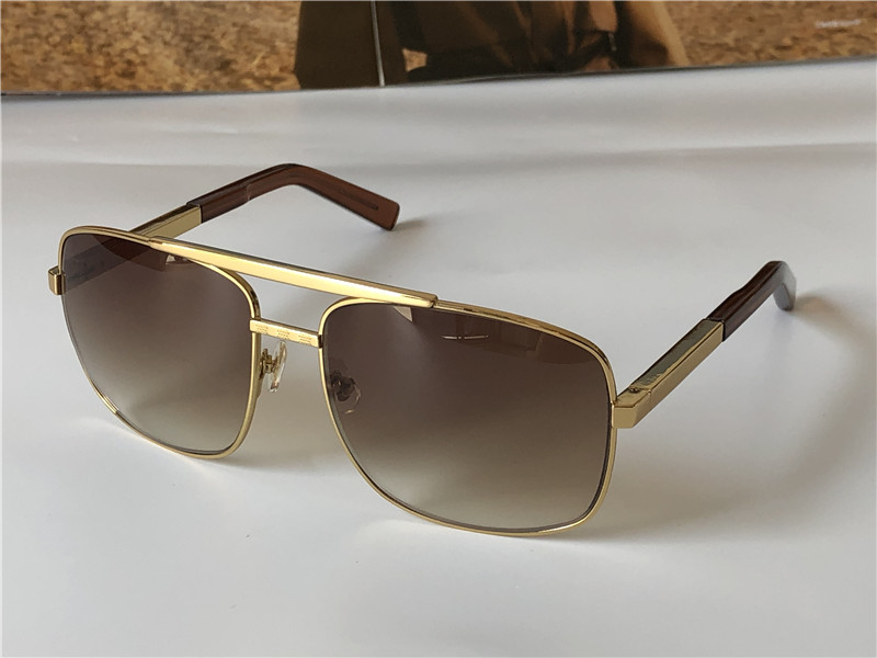 

new fashion classic sunglasses attitude sunglasses gold frame square metal frame vintage style outdoor classical model 0259