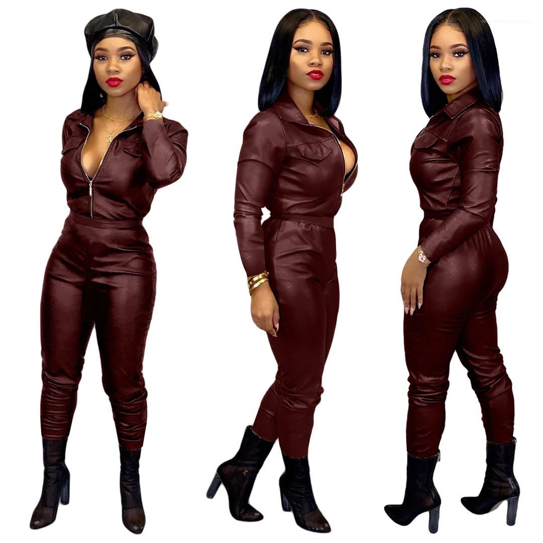 red leather set outfit