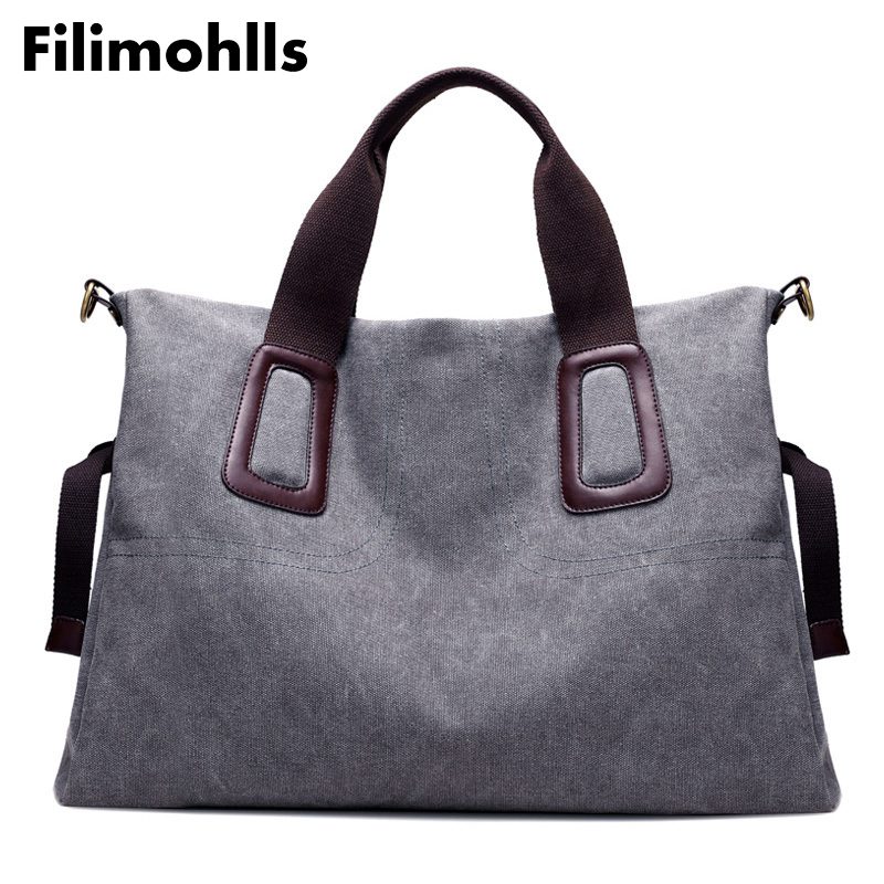 

Brand Canvas Women Handbags Casual Large Capacity Female Totes Hobos Solid Shoulder Bag Vintage Women Crossbody Bags Bolsa F-345, Black