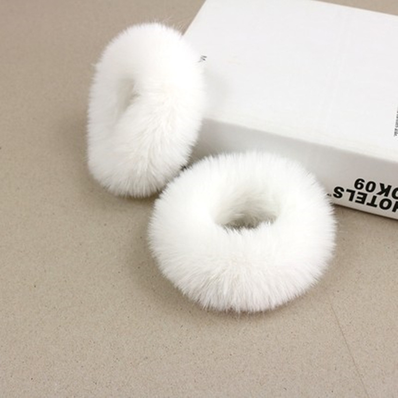 

Korean-style Spring and Summer New Style Imitation Fur Plush Hair Ring Women's for Tying Hair Elastic Band Headband Japan