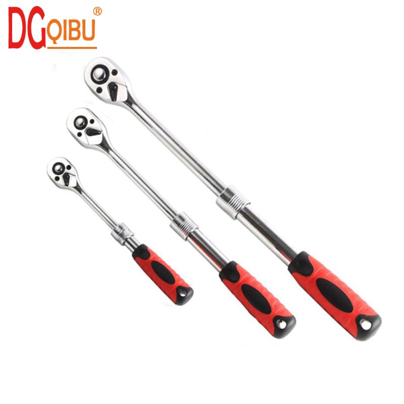 

1Piece High Torque Ratchet Wrench 1/4" 3/8" 1/2" Allen Key Length Adjustable 72 Teeth Ratchet Spanner Hand Tools A Type