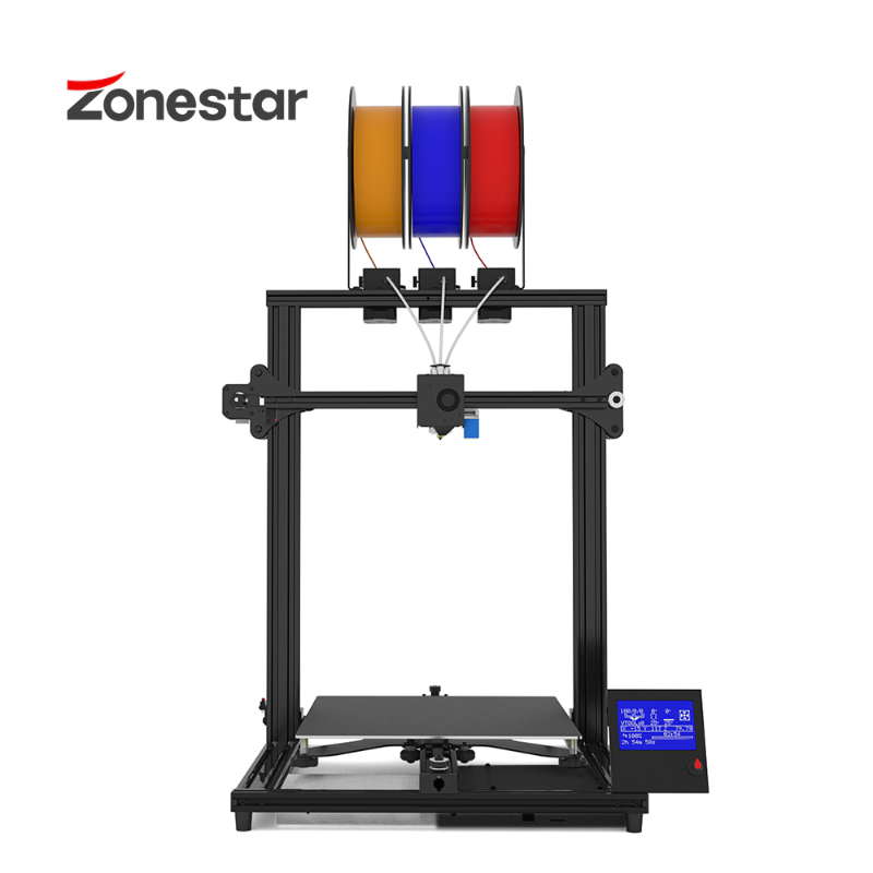 

Zonestar Z8T Large High Precision Resolution Super Quiet Easy To Install 3 In 1 Out Extrusion Automatic Color Mixing 3D Printer