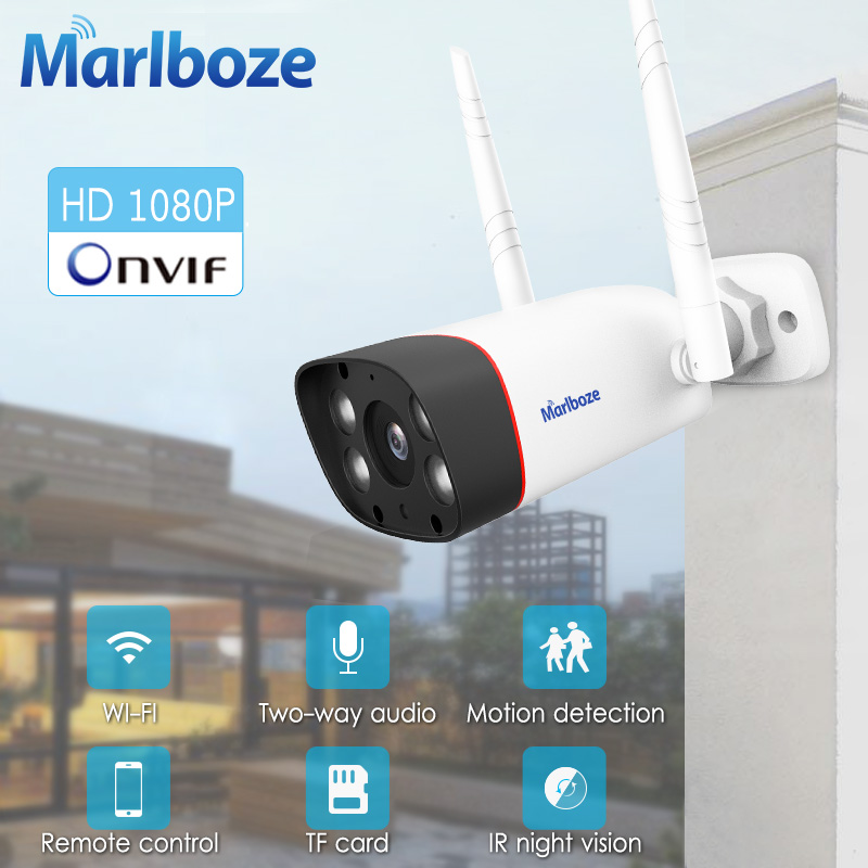 

Marlboze 1080P wifi outdoor ip camera waterproof 2MP ip camera wireless tf card wifi CCTV home YCC365 APP control
