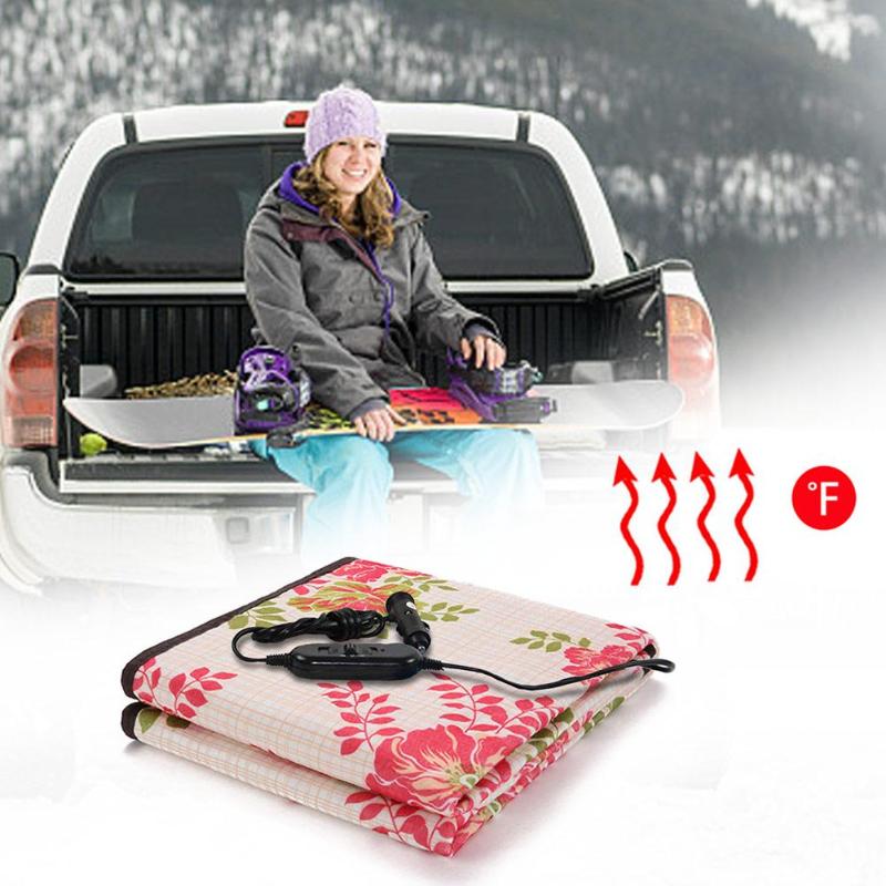 

24V 40W Car Electric Heating Blanket With Cigarette Lighter Electric Heating Quilt Large Truck Cushion 150x60cm