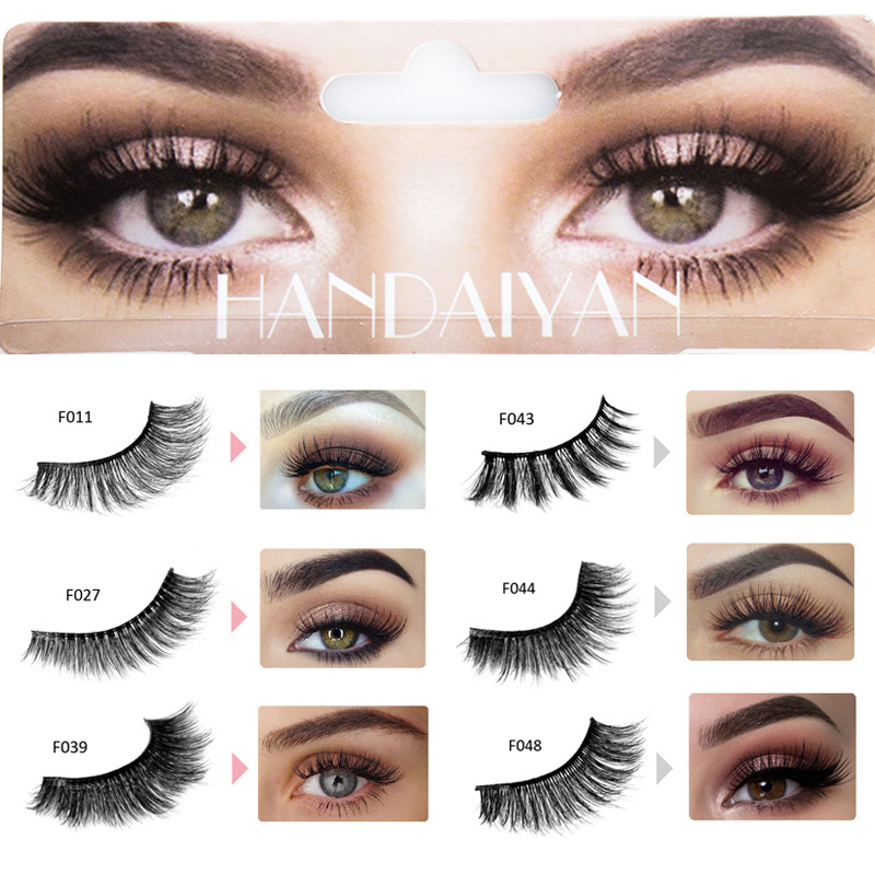 

1 Pairs 3D Mink Hair False Eyelashes Natural Long Wispies Lashes Handmade Cruelty-free Criss-cross Eyelashes Makeup Tools