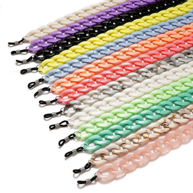 

New Leopard Acrylic Sunglasses Chain Women Reading Glasses Hanging Neck Chain Largand Glasses Eyeglasses Strap