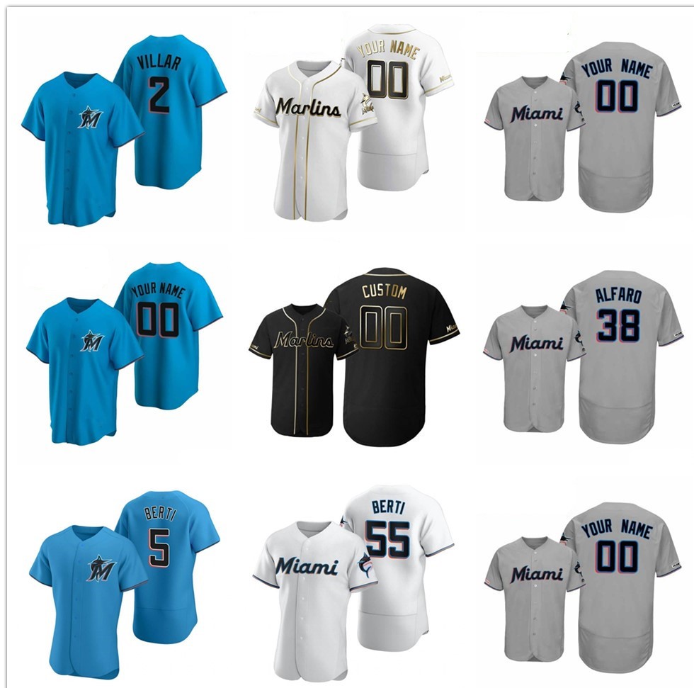 

Custom Florida Marlins Youth Starlin Castro jerseys Brian Anderson Jorge Alfaro Cooper Granderson 2020 Baseball jersey, Colour 12