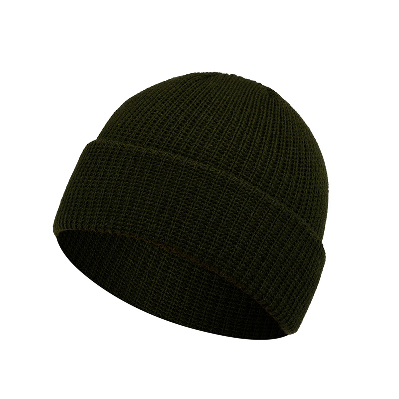 

Winter Warm Knitted Skullcap Casual Short Thread Hip Hop Hat Adult Men Beanie Wool Knitted Beanie Skull Cap Elastic Hats Unisex, Navy blue