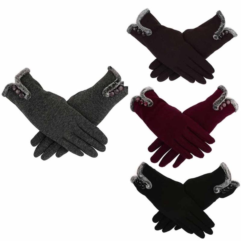 

Women Cashmere Keep Warm Driving Full Finger Gloves Touch Screen Glove high quality Cashmere about 23cm/9" women gloves mittens