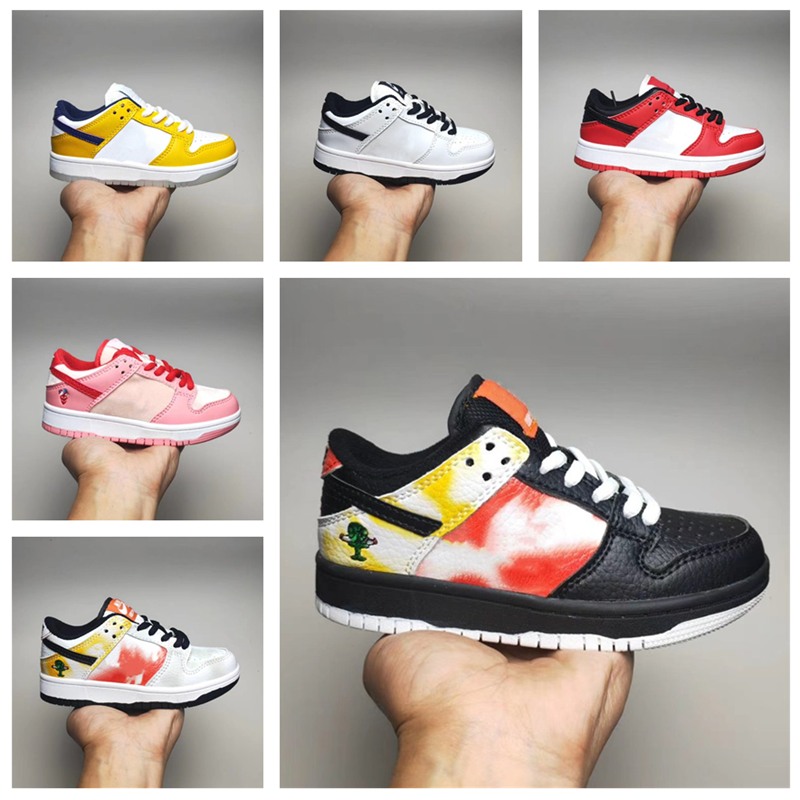 

Infant Sneakers Low Pro QS Tie-Dye Black Raygun Children's Basketball Shoes Neptune Toddlers New Born Baby Trainers Kids Boy Girl Sneakers
