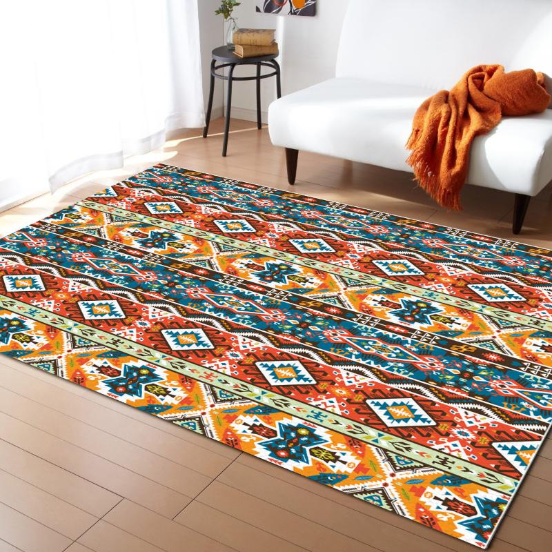 

Nawattle Abstract Tribe Pattern Carpets for Living Room Bedroom Area Rug Kids Room Play Mat 3D Printed Home Large Carpet, As pic