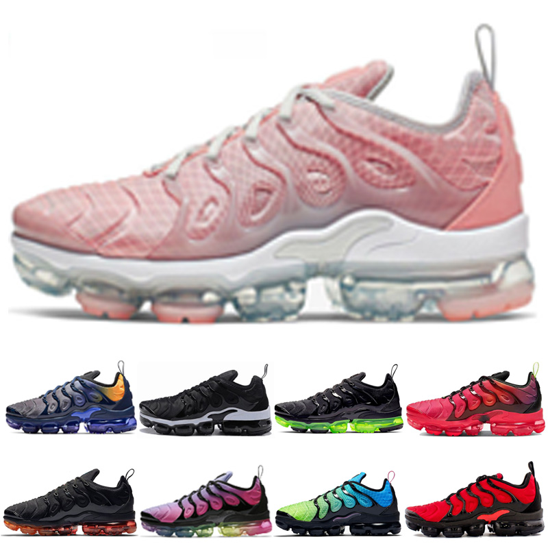 

classic men women running shoes tn plus Bleached Coral Bred Bumblebee Cool Grey Game Royal Grape Hyper Blue Chaussures sports runner, Ice blue 40-45