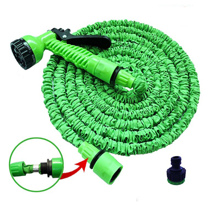 

25FT-250FT Garden Hose Expandable Magic Flexible Water Hose EU Plastic Hoses Pipe With Spray Gun To Watering Car Wash Spray, Green