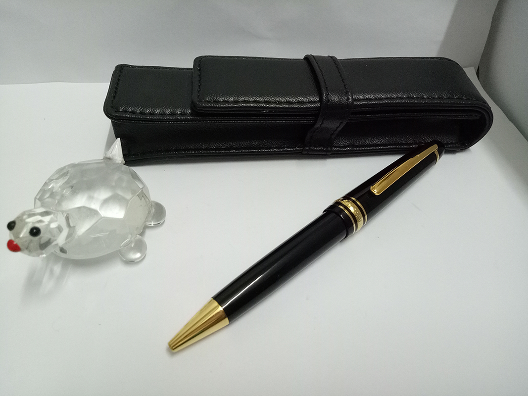

Luxury High quality 145 Ballpoint Pen Classique Platinum Line LeGrand black body gold clip inlay serial number
