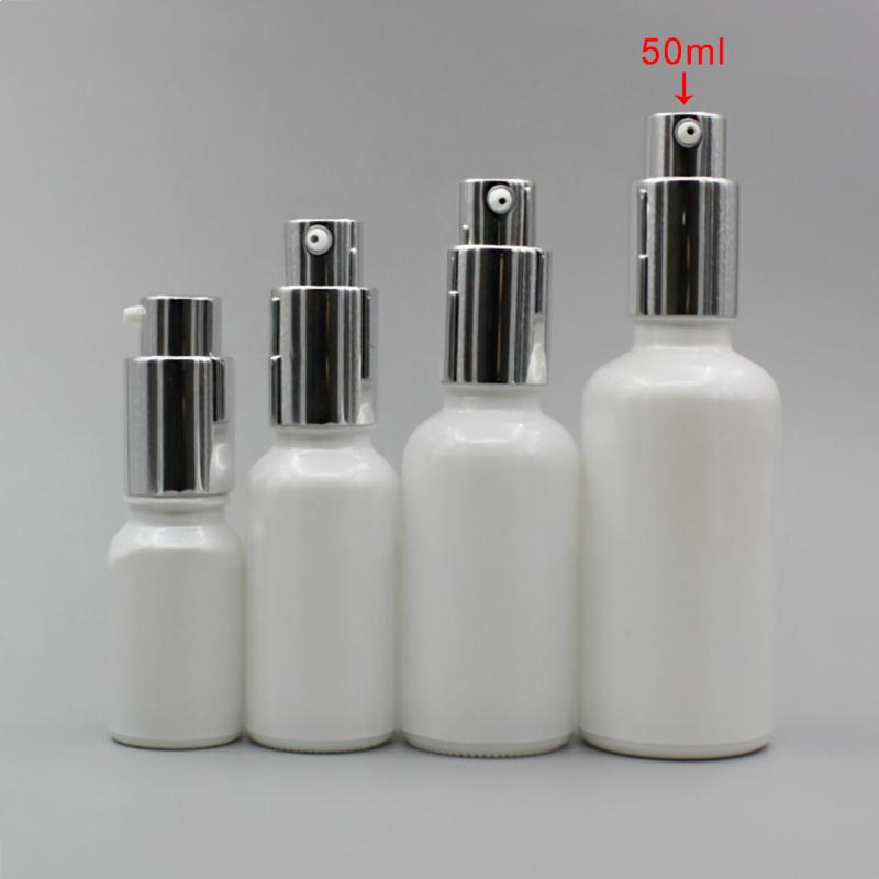 

50ml Pear White Glass Lotion Bottle With Gold/Black/Silver Pump ,50ml Lotion Bottle Cosmetic