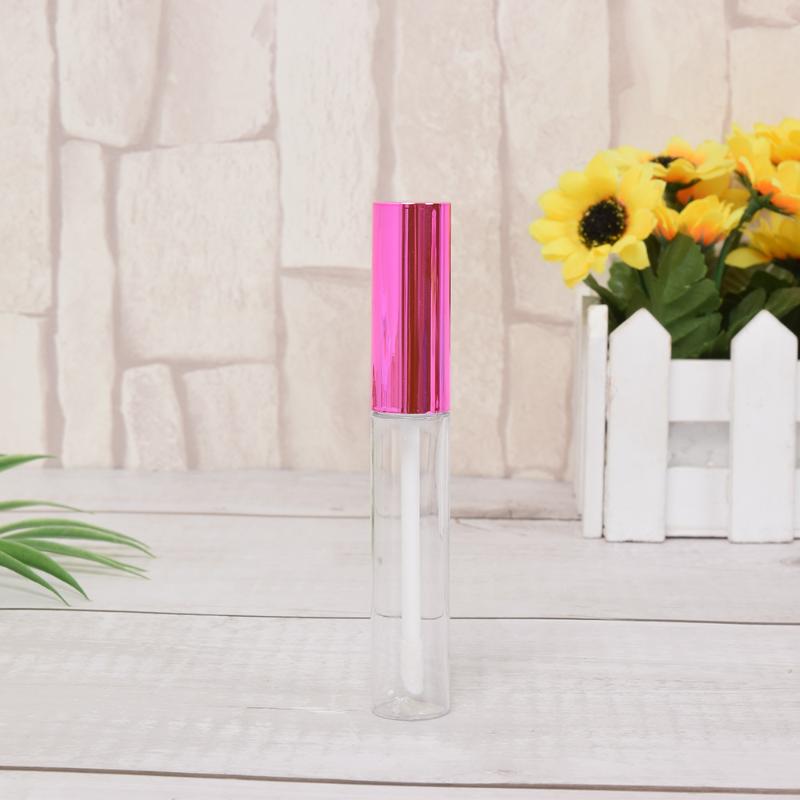

5 Pieces 10 ML Empty Rose Red Color Lip Gloss Tube Lip Bottle Beauty Tool Mini Refillable Bottles Sample Vials