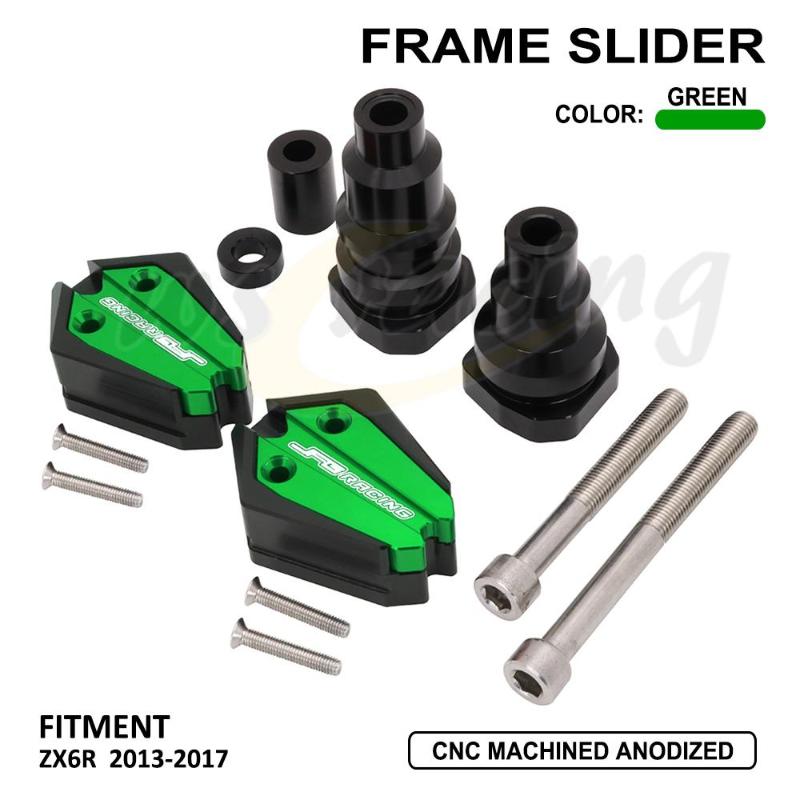 

Motorcycle CNC Aluminum Frame Slider Protection Crash Pad Body Falling Guard For ZX6R ZX-6R 2013 2014 2020 2020