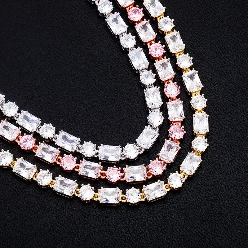 

Women Mens 14k Gold Chains Luxury Designer Hip Hop Jewelry Gold Necklace Iced Out Diamond Tennis Chain Rapper Fashion Charms Bling Hiphop DJ