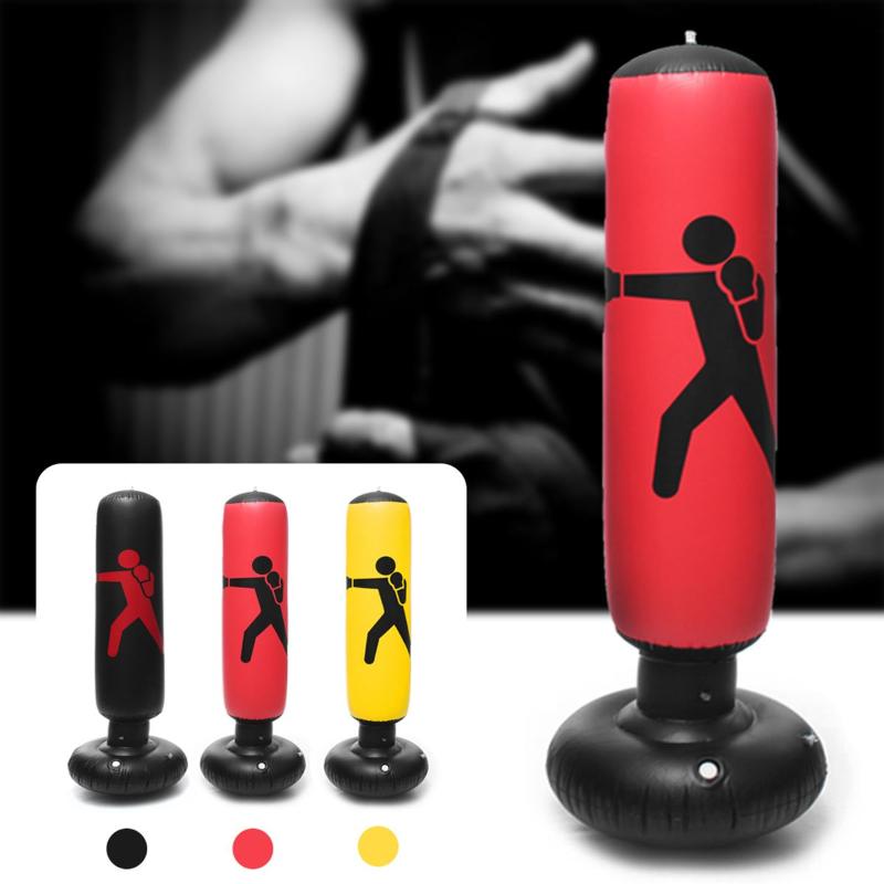 

160cm PVC Inflatable Boxing Punching Bag Standing Tumbler Home Gym Fitness Muay Thai Training Tools BounceBack Sandbag 3 Colors