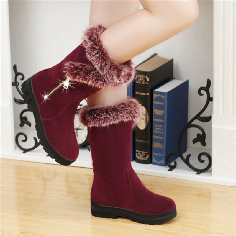 

Women's Ladies Fashion Girls Winter Warm Solid Short Boots Snow Bootie Shoes High quality material comfortable A50, Black