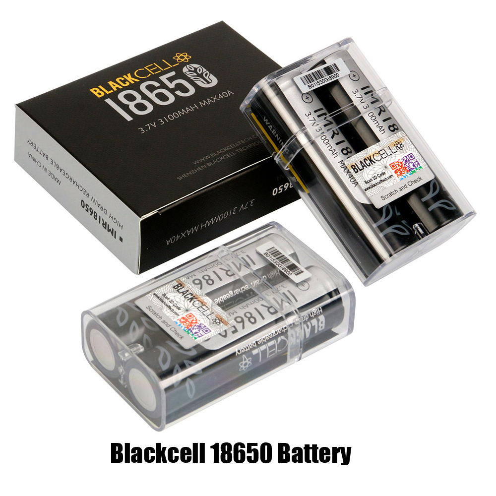 

Authentic BlackCell IMR18650 Battery 3100mAh 40A 3.7V Rechargeable Lithium Vape Battery Flat Top High Drain 18650 Box Mod 100% Original