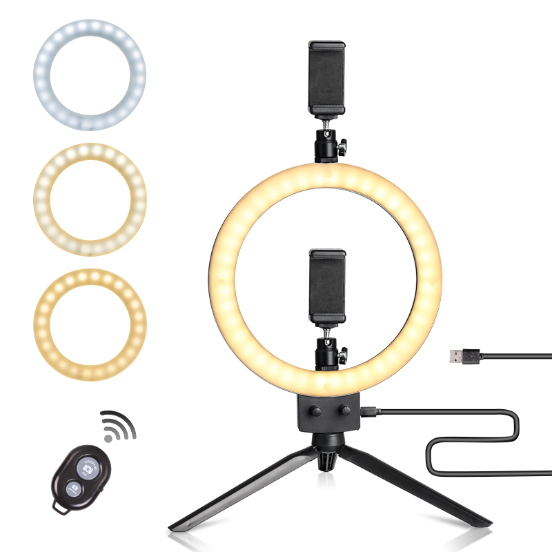 

LED Ring Light Photo Studio Camera Light Photography Dimmable Video for Youtube Makeup Selfie with Tripod Phone Holder