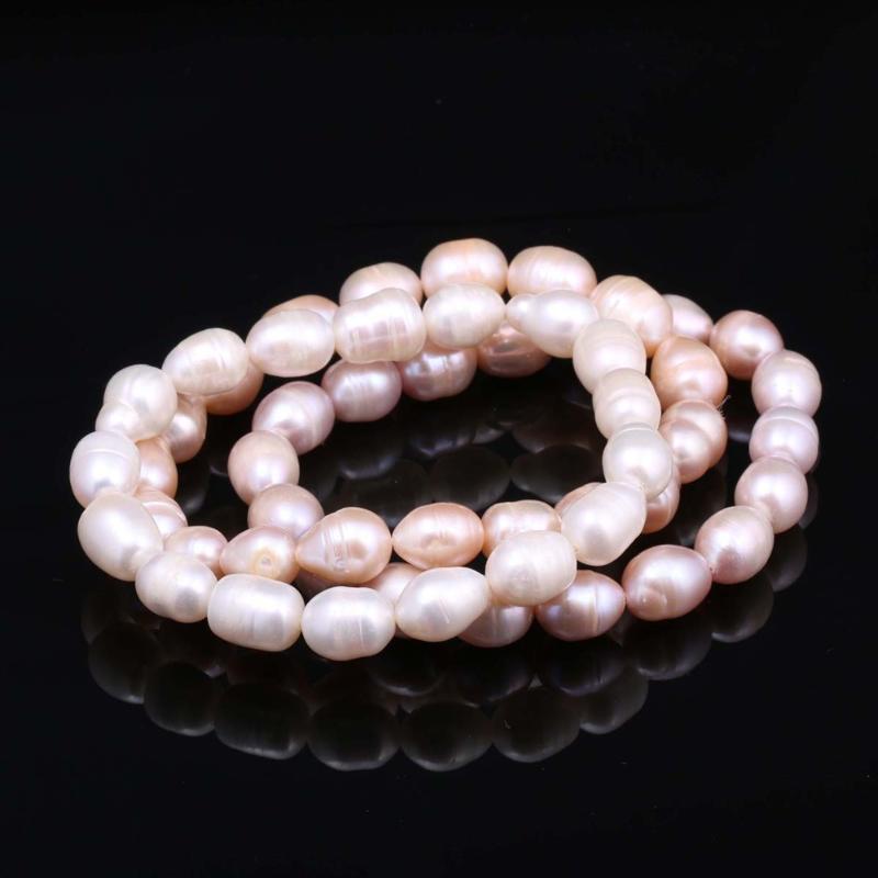 

Beaded, Strands Fashion 100% Natural Pearl Bracelet Charms Elastic Rope 9-10mm Real Pearls Classic Jewelry Bracelets Bangle Gifts For Women