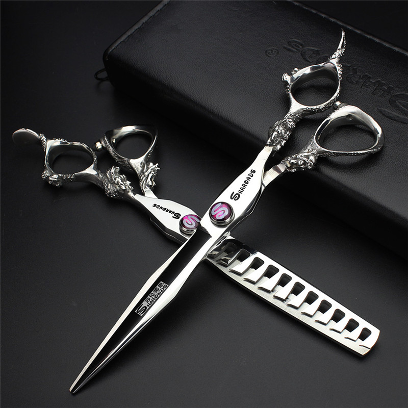 

7 Inch Barber Professional Hair Cutting Scissors Hairdressing Thinning Shears Straight Stainless Steel