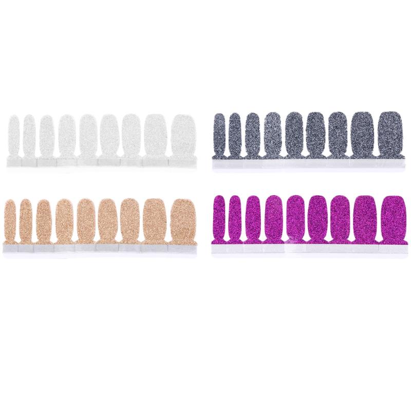 

4pcs Fake Nail Durable Pure Color Nail Art Stickers Stickers Fake Tip Decals for Lady, Assorted color