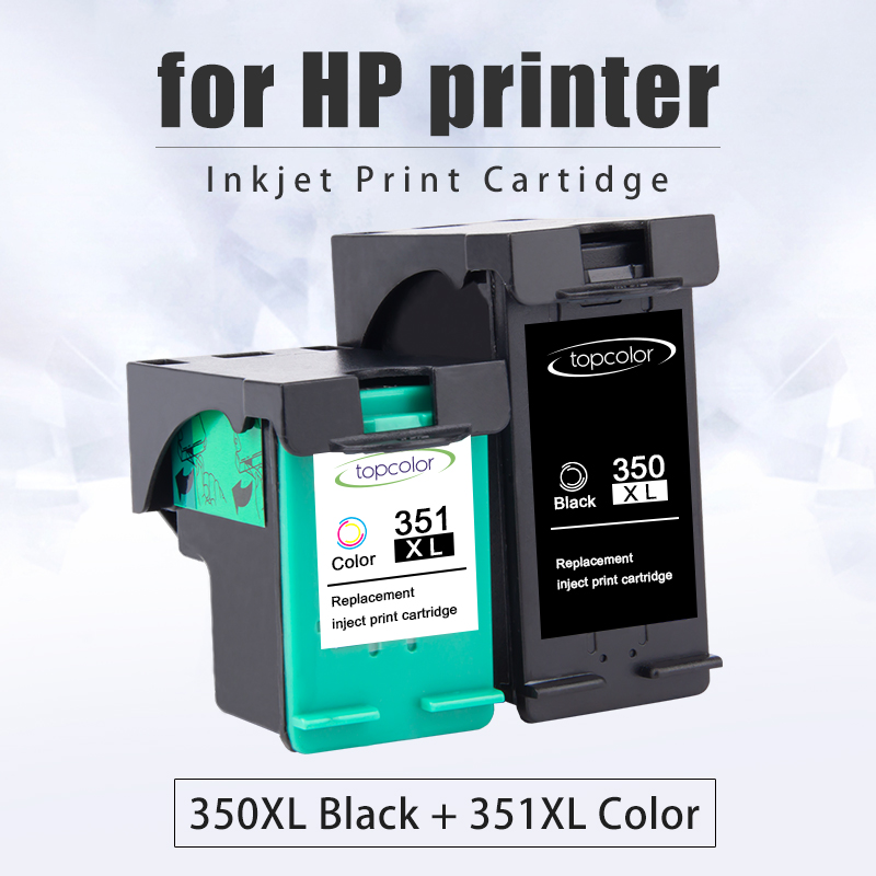

Topcolor 350XL 351XL Ink Cartridge for 350 for 351 XL Deskjet D4260 D4280 OfficeJet J5725 J5730 J5740 Photo Smart Printer