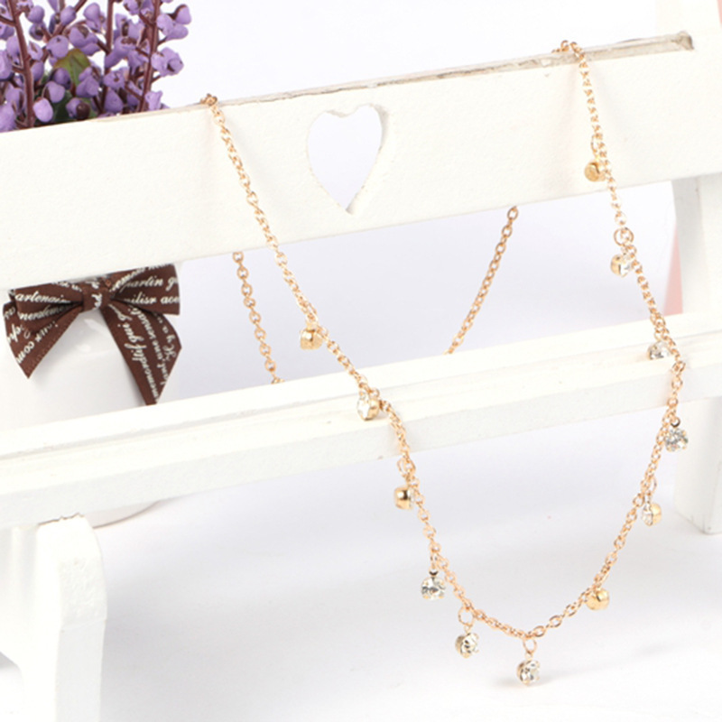 

Crystal pendant short money Korean sweater chain exquisite chain new fashion women's popular temperament women