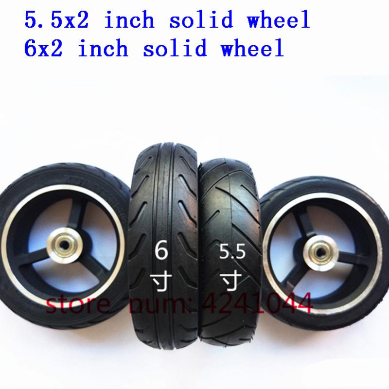 

5/5.5 /6 inch solid wheels 5'' 5.5x2 145x40 6x2 solid tyre tire and alloy rim for Fast wheel F0,jackhot,Nes carbon fiber scooter