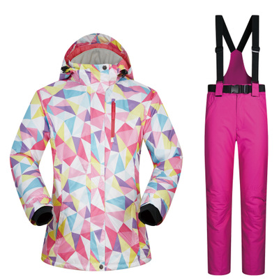 

Ski Suits Women Winter Brands Sets Windproof Waterproof Breathable Outdoor Female Ski Jacket Pants Snowboarding Suits Hooded New, Color 17