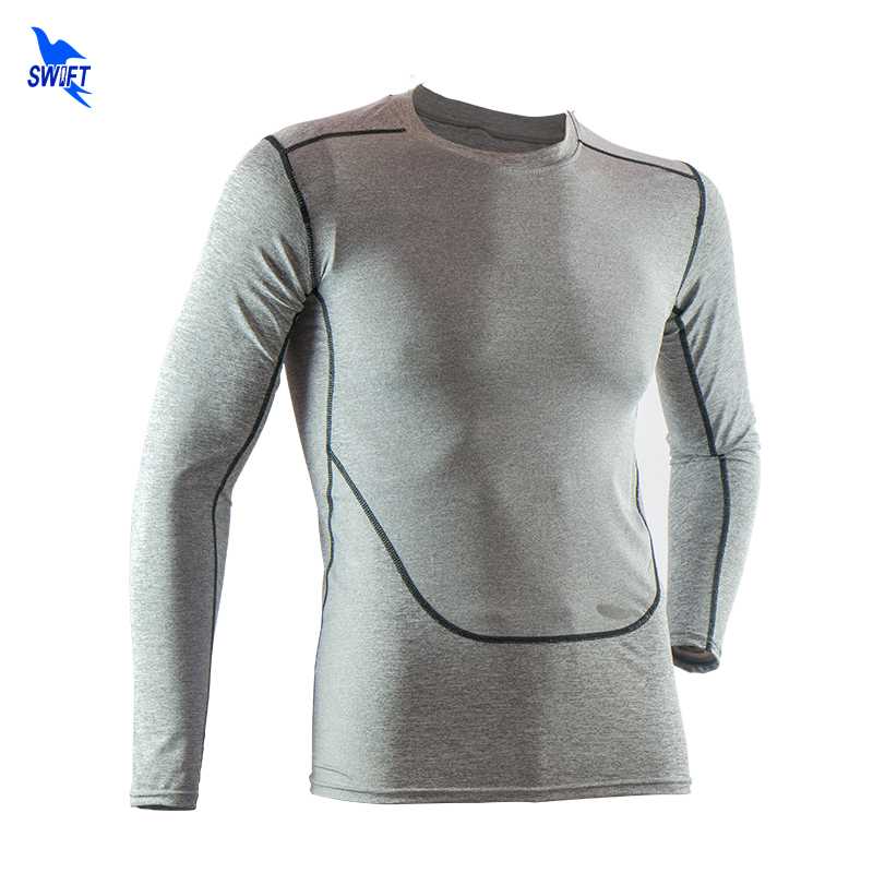 

Running Shirt Men Rashgard Compression Football Jersey Tights Quick-Dry Fitness Tops Gym Training Wicking Long Sleeve T-Shirts, Black