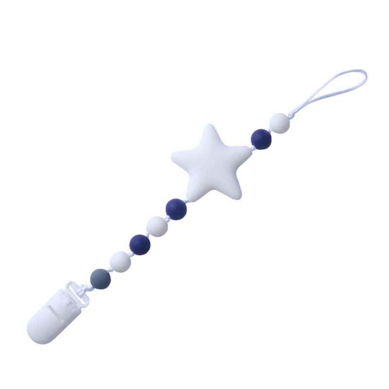 

Silicone Baby Teether teething pacifier clips with Safe ABS beads Silicone pacifier chain Holder Nipples baby chew toys Teether