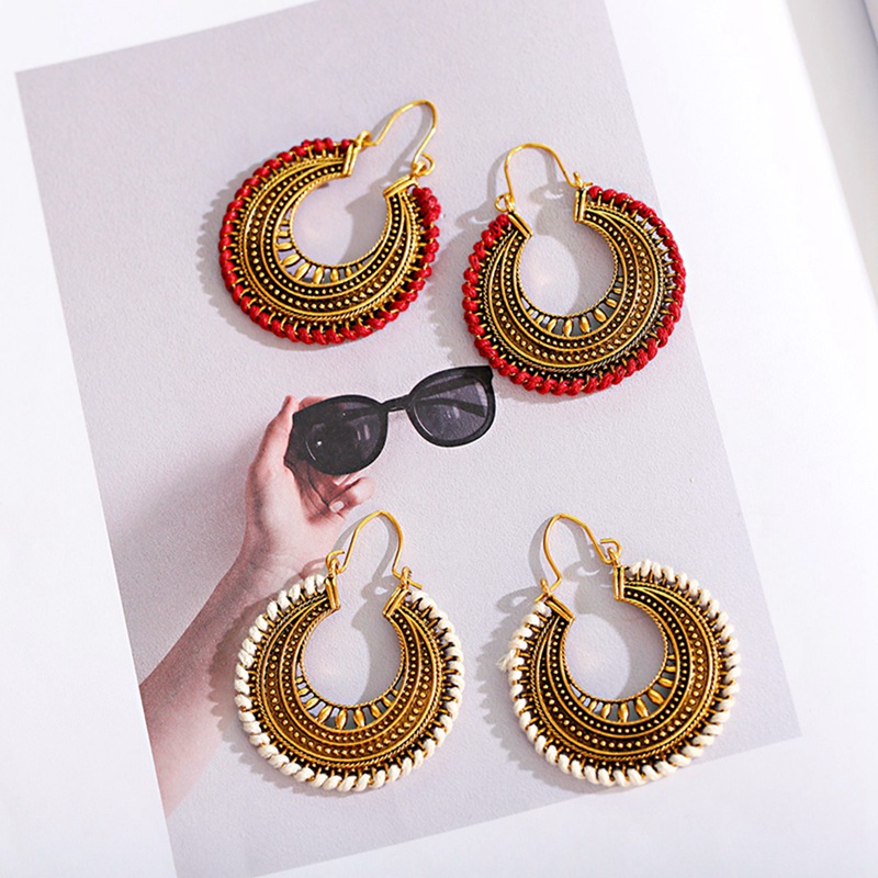 

Antique Gold Handmade Round Carved Jhumki Jhumka Nepal Earrings For Women Oorbellen Hangers Bohemia Ethnic Party Jewelry