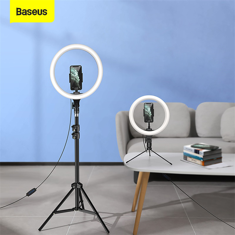 

Baseus Dimmable LED Selfie Ring Light with Tripod USB Selfie Ring Lamp Photography Fill Light for Youtube Tiktok Phone Holder