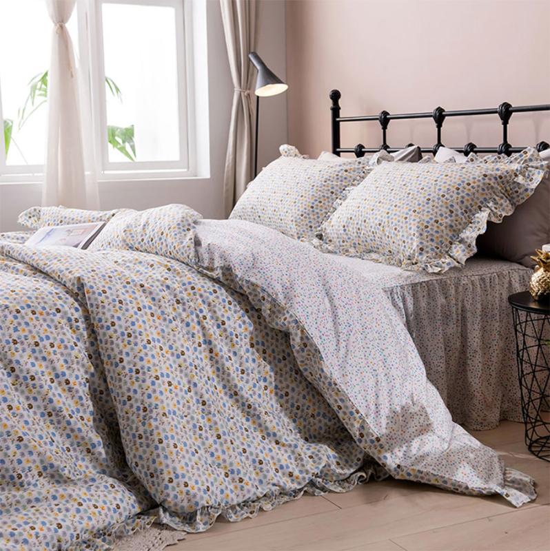 

CUTE cartoon elephant bedding set teen, full queen king cotton single double home textile bedspread pillow case quilt cover, Picture color