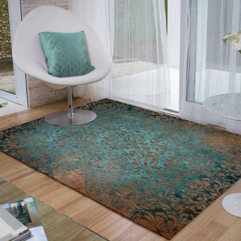 

Else Green Brown Turkish Floral Vintage Flowers 3d Print Non Slip Microfiber Living Room Decorative Modern Washable Area Rug Mat, As pic