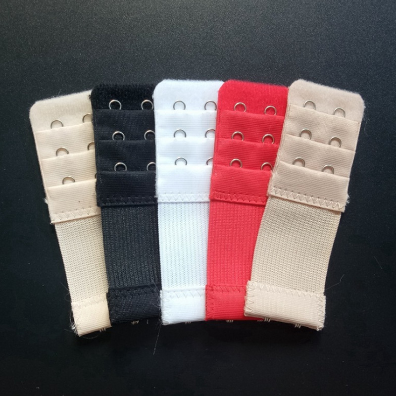 

Women Bra Strap Extender 3 Rows 2 Hooks Elastic Adjustable Lengthen Underwear Bra Clasp Straps Intimates Accessories, Beige