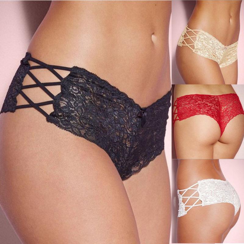 

Lace Panties Women' Briefs Transparent Underwear Sexy Soft Plus Size Erotic Panties Hollow Out Lingerie Low Waist Female, Beige