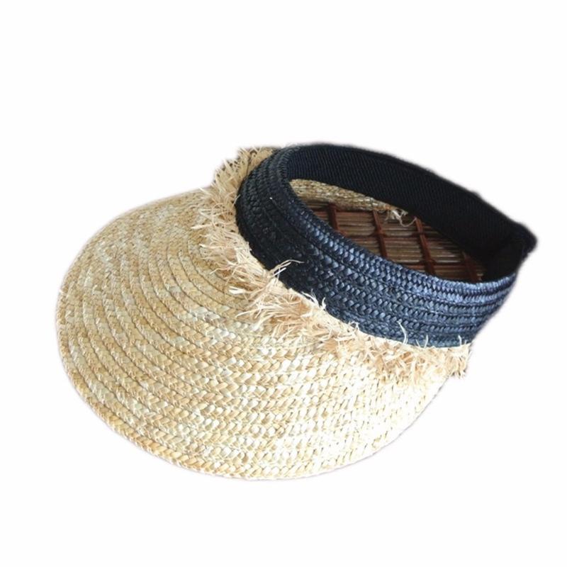 

Men And Women Topless Hat Cycling College Style Sun-resistant Straw Hat, As picture