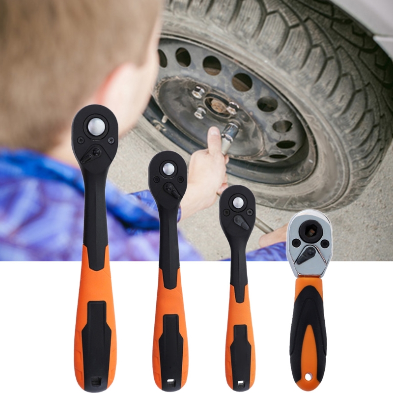 

1/2\" 1/4\" 3/8\" Chrome Vanadium Steel Mini Ratchet Wrench Bidirectional Control 11UA