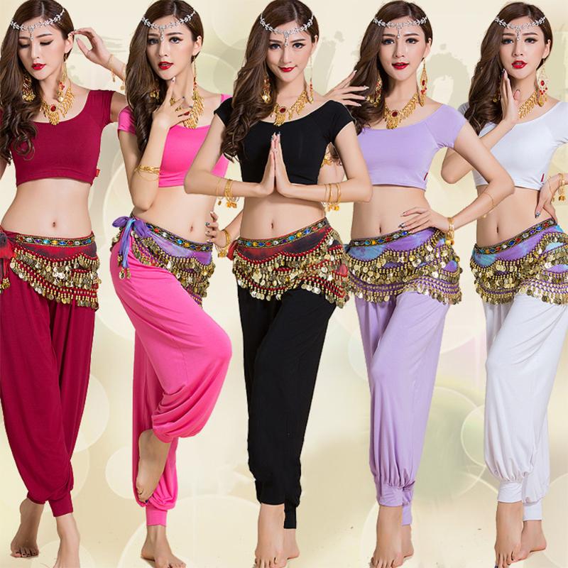 

Adult Bellydance Costume Set Modal Dance Beginners' Practice Clothes Yoga Performance Costume Women Bra Style Tops Short Pants, Rose red-2pcs