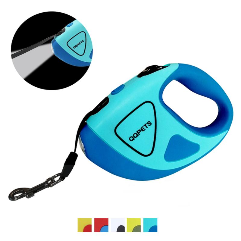 

3M 5M automatic roulette retractable dog leash nylon LED luminous walk run dog glow leash rope for small large dogs pet supplies