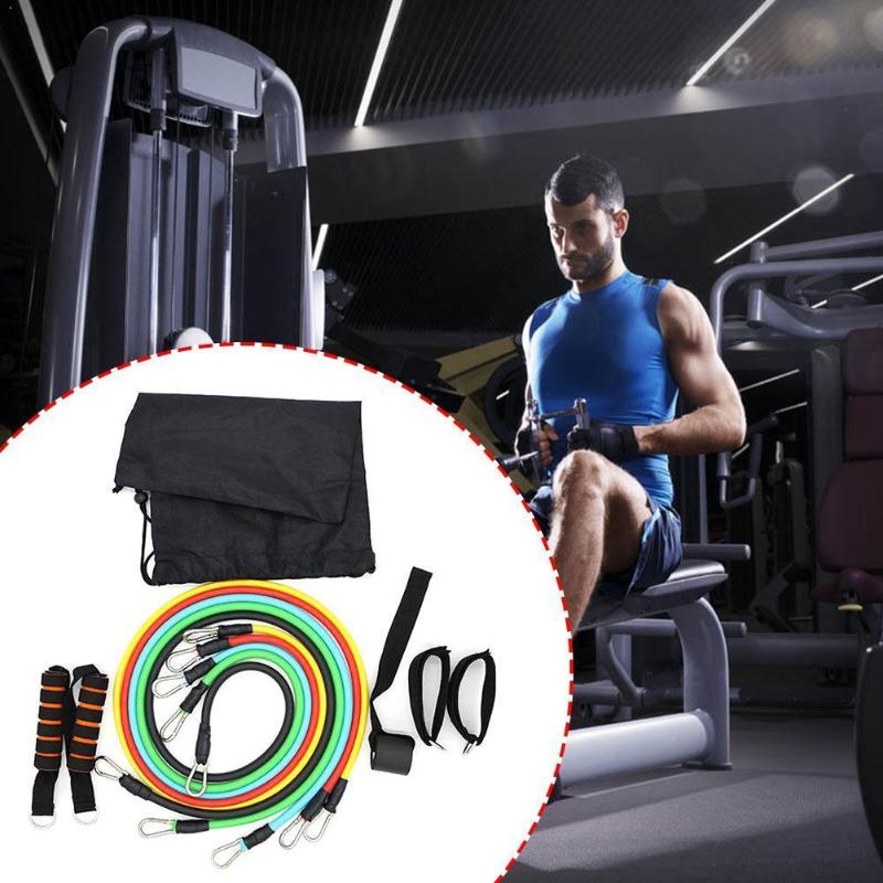 

11Pcs Resistance Bands Set Yoga Exercise Expander Fitness Elastic Home Workout Tubes Pull Rope Training Stretch Band Rubber Q7S3