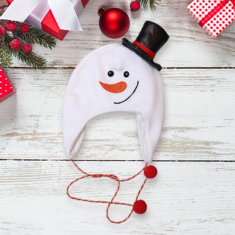 

Christmas Decorations Comfortable Brushed Cloth Cap Long Rope Hat Santa Claus Snowman Elk Ornaments Kids Adult Festival Hats