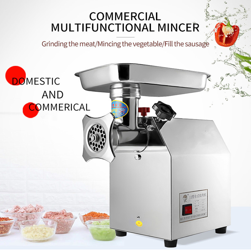 

120kg / h 220V / 110V Electric Commercial meat grinder sausage Meat mincer Electrical tackle machine stainless steel