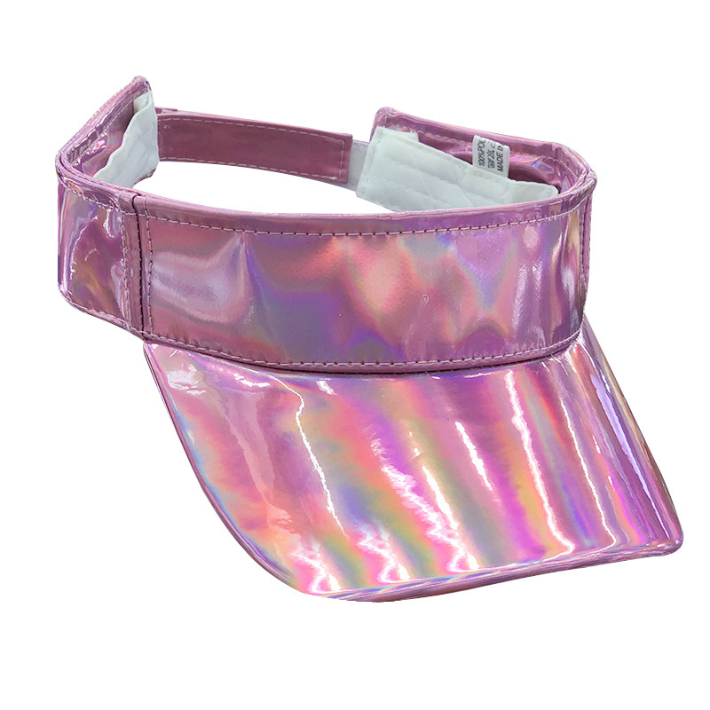 

Wide Brim Hats Women's Top Hat Laser Reflective Cap Summer Sunscreen Breathable Nude Po Baseball Male, Silver